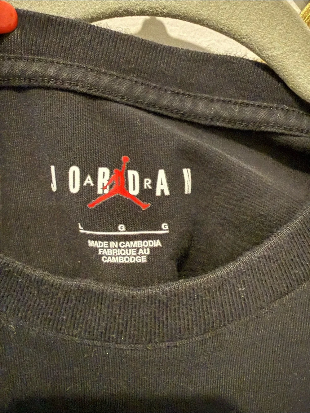 Jordan Black T-Shirt with  Jumpman and White Lettering